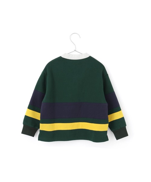 MAKE YOUR DAY（メイクユアデイ）の「ラガー風裏起毛プルオーバー■80～140cm（スウェット・キッズ・ネイビー/グリーン・110/140/130/100/90/80/120）」の8枚目の写真