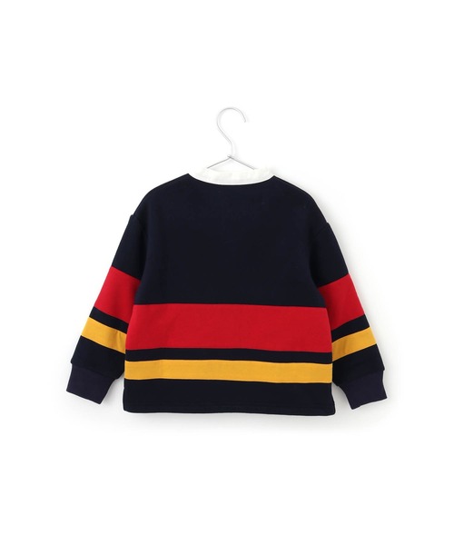 MAKE YOUR DAY（メイクユアデイ）の「ラガー風裏起毛プルオーバー■80～140cm（スウェット・キッズ・ネイビー/グリーン・110/140/130/100/90/80/120）」の9枚目の写真