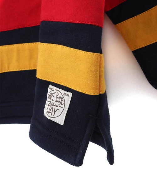 MAKE YOUR DAY（メイクユアデイ）の「ラガー風裏起毛プルオーバー■80～140cm（スウェット・キッズ・ネイビー/グリーン・110/140/130/100/90/80/120）」の12枚目の写真