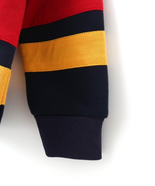 MAKE YOUR DAY（メイクユアデイ）の「ラガー風裏起毛プルオーバー■80～140cm（スウェット・キッズ・ネイビー/グリーン・110/140/130/100/90/80/120）」の13枚目の写真