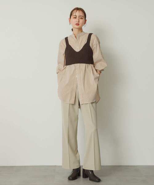 SENSE OF PLACE by URBAN RESEARCH(センスオブプレイスバイアーバンリサーチ)の「カタアゼニットビスチェ(ベスト・レディース・オフホワイト/ブラック/ダークブラウン・ONE)」の14枚目の写真