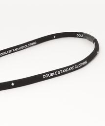 美品/廃番【ダブルスタンダードクロージング】ロゴ リバーシブル マフラー 黒×白 美品/廃番【ダブルスタンダードクロージング】ロゴ リバーシブル
