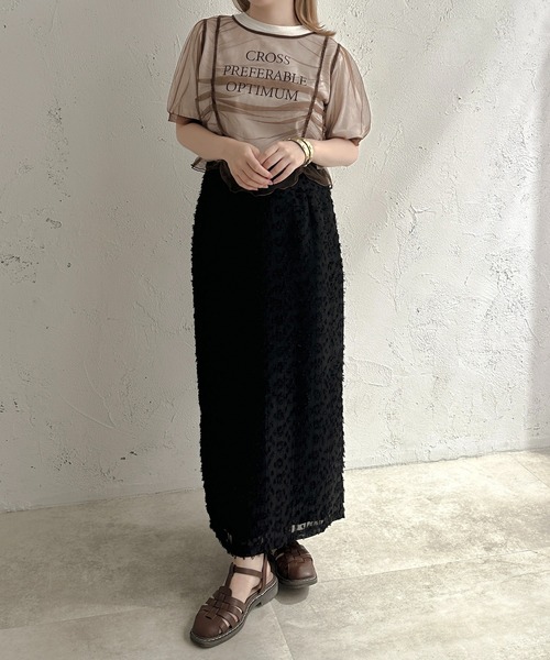 apres jour clair(アプレジュールクレア)の「【apres jour clair】チュールTシャツ【ZOZOTOWN限定アイテム】(Tシャツ/カットソー・レディース・ベージュ/グレー/ブラウン系その他・X-LARGE/フリー)」の19枚目の写真