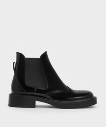 CHARLES & KEITH サイドゴアブーツ ブラック 厚底 クラシック チェルシーブーツ - ブラック | CHARLES & KEITH