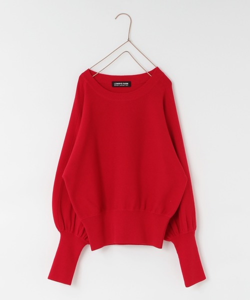 LOWRYS FARM（ローリーズファーム）の「１２Ｇボリュームスリーブプルオーバー　972779（ニット/セーター・キッズ・ブラック/レッド/ピンク・FREE）」の4枚目の写真