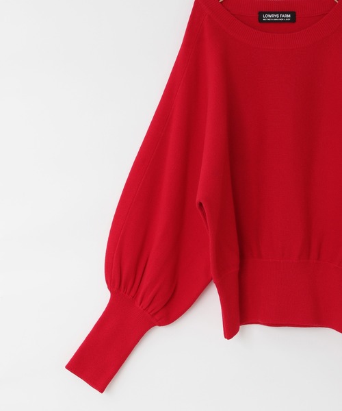 LOWRYS FARM（ローリーズファーム）の「１２Ｇボリュームスリーブプルオーバー　972779（ニット/セーター・キッズ・ブラック/レッド/ピンク・FREE）」の7枚目の写真