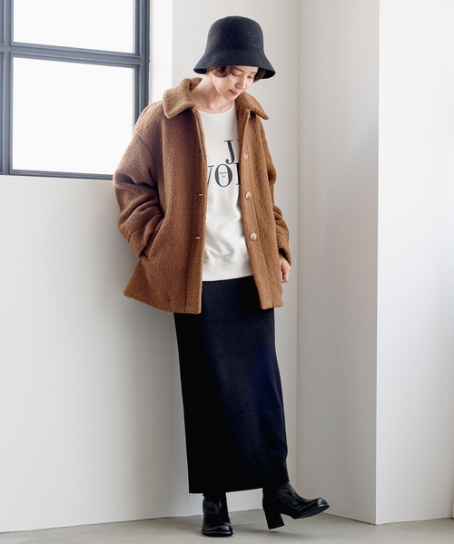 LEPSIM（レプシィム）の「ライトボアステンカラーコート 966962