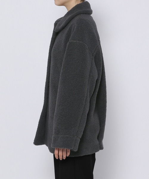 美品 LAUREN ステンカラーコート セール】ライトボアステンカラーコート 966962（ブルゾン