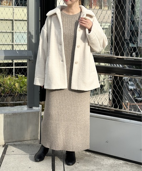 セール】ライトボアステンカラーコート 966962（ブルゾン）｜LEPSIM