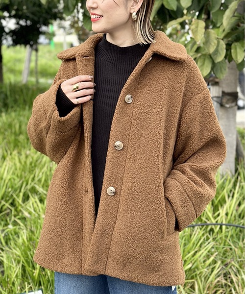 セール】ライトボアステンカラーコート 966962（ブルゾン）｜LEPSIM