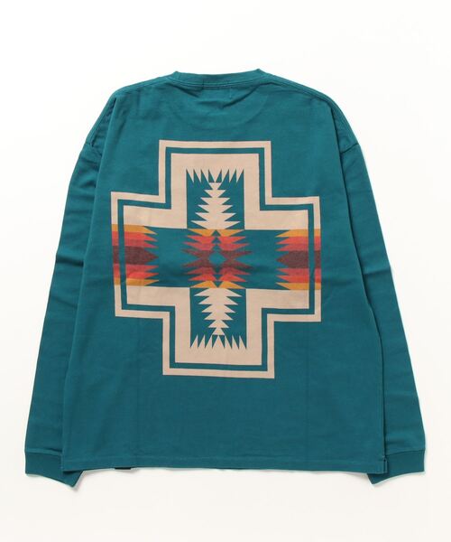 PENDLETON（ペンドルトン）の「【PENDLETON】Unisex Back Print Long Tee 3475-3004（Tシャツ/カットソー・メンズ・ホワイト/オフホワイト/ライトグレー/グレイッシュベージュ/ターコイズブルー/チャコールグレー/ブラック/ダークグリーン・L/S/M）」の9枚目の写真