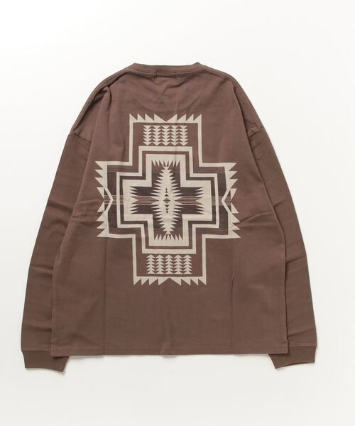PENDLETON（ペンドルトン）の「【PENDLETON】Unisex Back Print Long Tee 3475-3004（Tシャツ/カットソー・メンズ・ホワイト/オフホワイト/ライトグレー/グレイッシュベージュ/ターコイズブルー/チャコールグレー/ブラック/ダークグリーン・L/S/M）」の10枚目の写真
