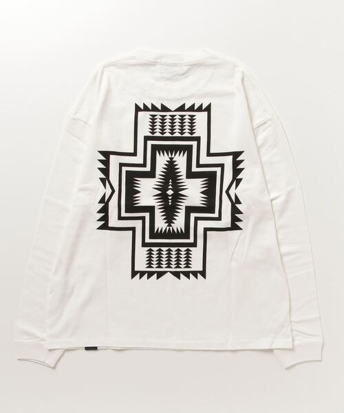 PENDLETON（ペンドルトン）の「【PENDLETON】Unisex Back Print Long Tee 3475-3004（Tシャツ/カットソー・メンズ・ホワイト/オフホワイト/ライトグレー/グレイッシュベージュ/ターコイズブルー/チャコールグレー/ブラック/ダークグリーン・L/S/M）」の11枚目の写真