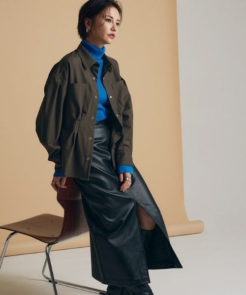 RASW（ラス）の「[RASW]ウエストタックシャツ（シャツ/ブラウス・レディース・ダークブラウン/ブラック・M/L）」の20枚目の写真