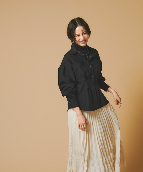 RASW（ラス）の「[RASW]ウエストタックシャツ（シャツ/ブラウス・レディース・ダークブラウン/ブラック・M/L）」の13枚目の写真