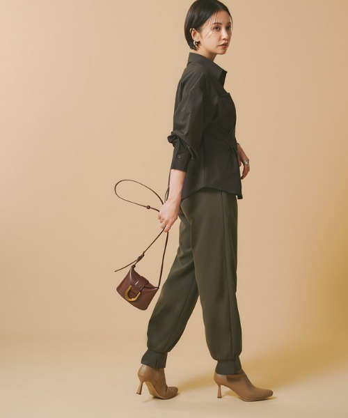 RASW（ラス）の「[RASW]ウエストタックシャツ（シャツ/ブラウス・レディース・ダークブラウン/ブラック・M/L）」の18枚目の写真