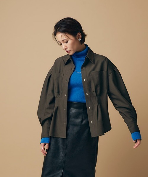 RASW（ラス）の「[RASW]ウエストタックシャツ（シャツ/ブラウス・レディース・ダークブラウン/ブラック・M/L）」の19枚目の写真