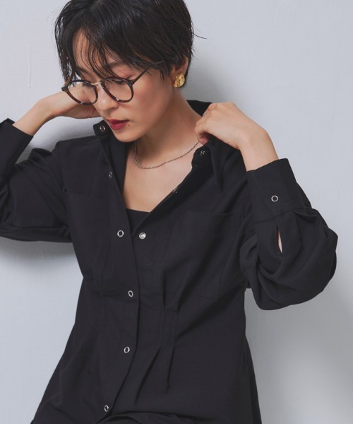RASW（ラス）の「[RASW]ウエストタックシャツ（シャツ/ブラウス・レディース・ダークブラウン/ブラック・M/L）」の5枚目の写真