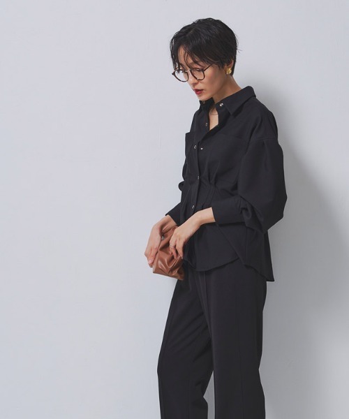 RASW（ラス）の「[RASW]ウエストタックシャツ（シャツ/ブラウス・レディース・ダークブラウン/ブラック・M/L）」の6枚目の写真