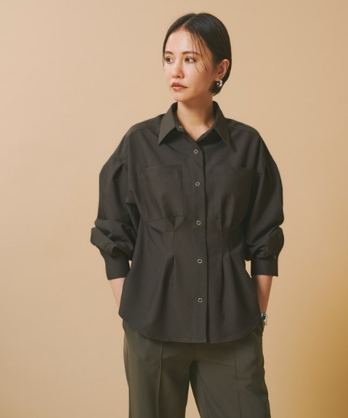 RASW（ラス）の「[RASW]ウエストタックシャツ（シャツ/ブラウス・レディース・ダークブラウン/ブラック・M/L）」の16枚目の写真