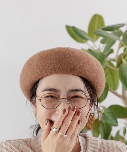 studio CLIP（スタディオクリップ）の「ふんわり綺麗ベレー（ハンチング/ベレー帽・レディース・ボルドー/イエロー/ベージュ/ブルー/ブラック/キャメル/ライトブルー・FREE）」の7枚目の写真