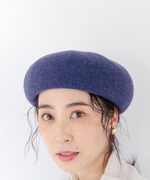studio CLIP（スタディオクリップ）の「ふんわり綺麗ベレー（ハンチング/ベレー帽・レディース・ボルドー/イエロー/ベージュ/ブルー/ブラック/キャメル/ライトブルー・FREE）」の5枚目の写真