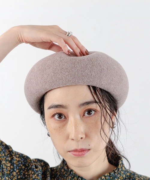studio CLIP（スタディオクリップ）の「ふんわり綺麗ベレー（ハンチング/ベレー帽・レディース・ボルドー/イエロー/ベージュ/ブルー/ブラック/キャメル/ライトブルー・FREE）」の10枚目の写真