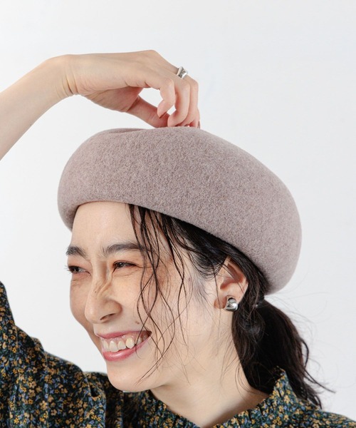 studio CLIP（スタディオクリップ）の「ふんわり綺麗ベレー（ハンチング/ベレー帽・レディース・ボルドー/イエロー/ベージュ/ブルー/ブラック/キャメル/ライトブルー・FREE）」の11枚目の写真