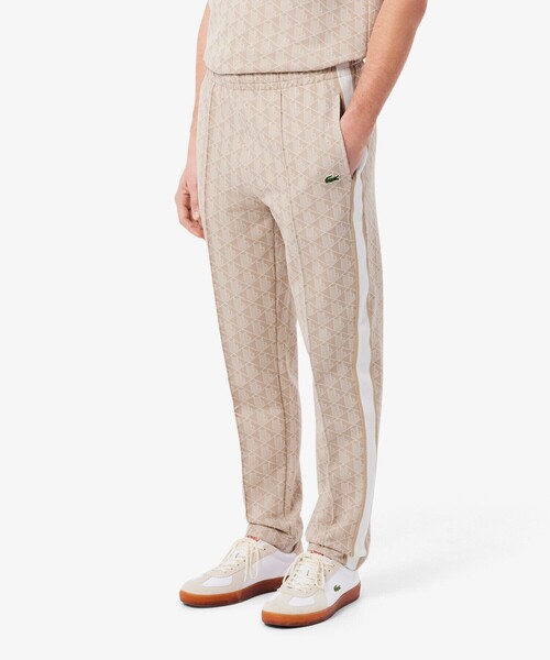 LACOSTE（ラコステ）の「サイドテーピングモノグラムジャカードトラックパンツ（スウェットパンツ・メンズ・レッド/ネイビー/ダークグリーン/ライトブルー/ベージュ/ブルー/ブラック/グレイッシュブルー/ブラウン/グリーン/ライトベージュ/アクア/グレー・2/3/5/4/6）」の6枚目の写真