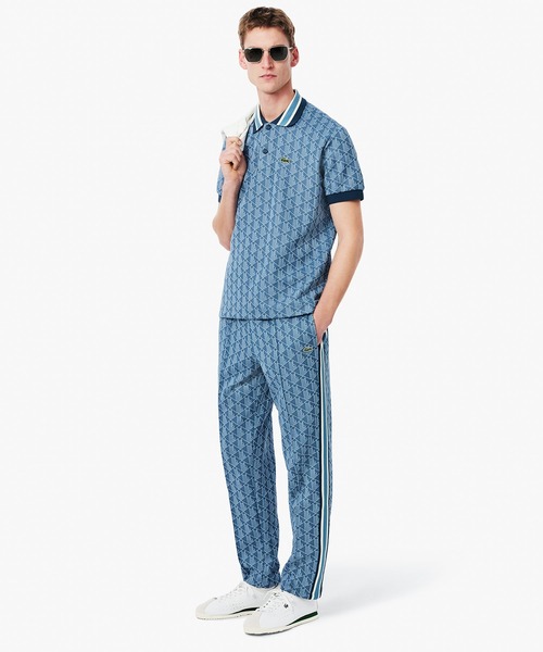 【新品】ラコステ　サイドテーピングモノグラムジャカードトラックパンツSIZE 3 サイドテーピングモノグラムジャカードトラックパンツ