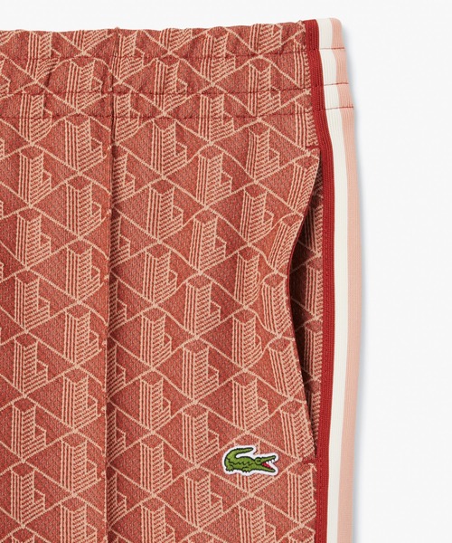 LACOSTE ラコステ　トラックパンツ　モノグラム　総柄　サイドライン　M モノグラムジャカードトラックパンツ ／ サイドラインパンツ