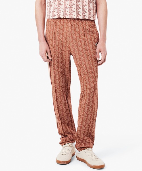 LACOSTE サイドテーピングモノグラムジャカードトラックパンツ サイドテーピングモノグラムジャカードトラックパンツ