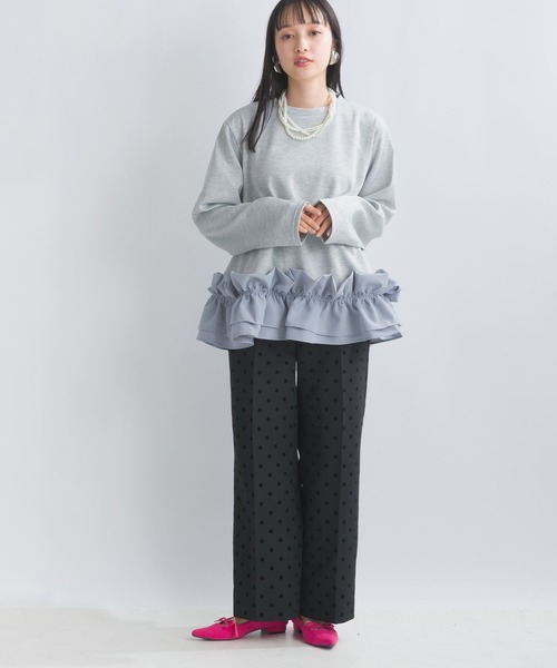 PICCIN（ピッチン）の「【WEB限定】 ダンボールニット 裾フリル 長袖