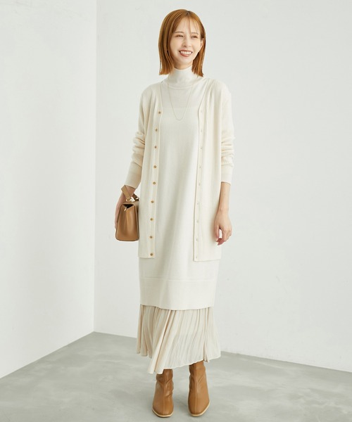 ROPE' PICNIC（ロペピクニック）の「ミドル丈ニットカーディガン（カーディガン/ボレロ・レディース・オフホワイト/チャコールグレー/ブラウン・38）」の10枚目の写真