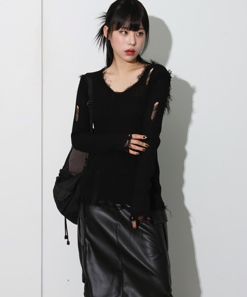 FOLLOWIN(フォロウィン)の「ストレートストリングシャーリングカーゴロングスカート(スカート・レディース・グレー/ブラック/カーキ・SMALL/X-LARGE/MEDIUM/LARGE)」の8枚目の写真