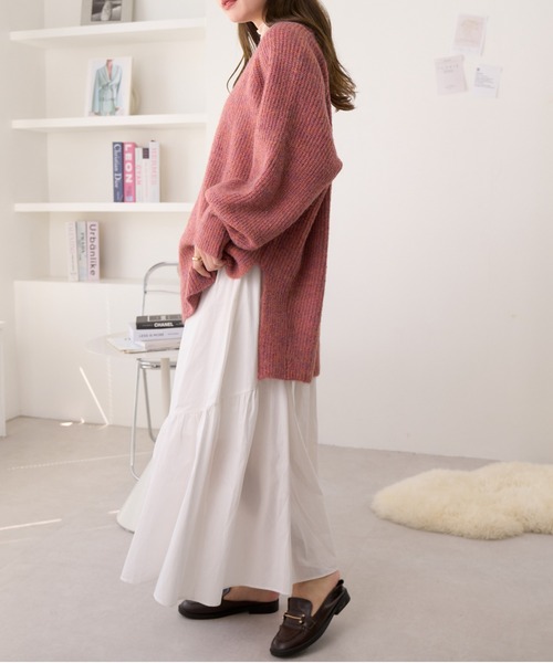 Ada.(エイダ)の「バックシャン メランジ Vネック ニット(ニット/セーター・レディース・ブラック/ライトブルー/ピンク・FREE)」の22枚目の写真