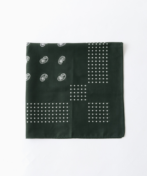 ROBERT FRASER（ロバートフレイザー）の「【ROBERT FRASER / ロバート フレイザー】パターンハンカチ2（バンダナ/スカーフ・メンズ・グリーン/B/ネイビー/バーガンディー/C/A・FREE）」の2枚目の写真