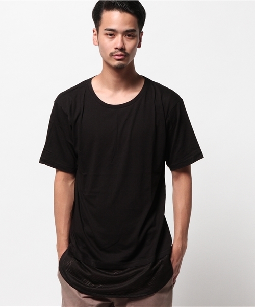 WEGO(ウィゴー)の「WEGO/メッシュ切替ラウンドTシャツ(Tシャツ/カットソー・メンズ・ブラック/レッド/ホワイト・LARGE/MEDIUM)」の14枚目の写真