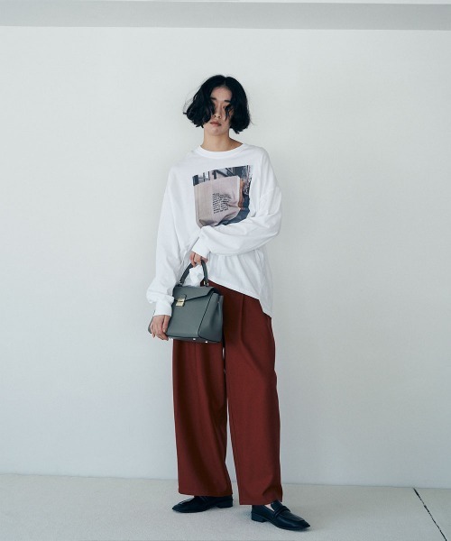 marjour（マージュール）の「PHOTO PRINT TEE（Tシャツ/カットソー・レディース・グレー/オフホワイト・M）」の9枚目の写真