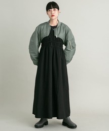 KBF | バストデザインギャザーワンピース(ワンピース)