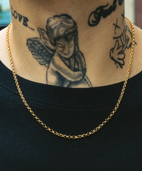 Subciety（サブサエティ）の「SILVER CHAIN NECKLACE-SHORT-（ネックレス・メンズ・ゴールド/シルバー・FREE）」の2枚目の写真