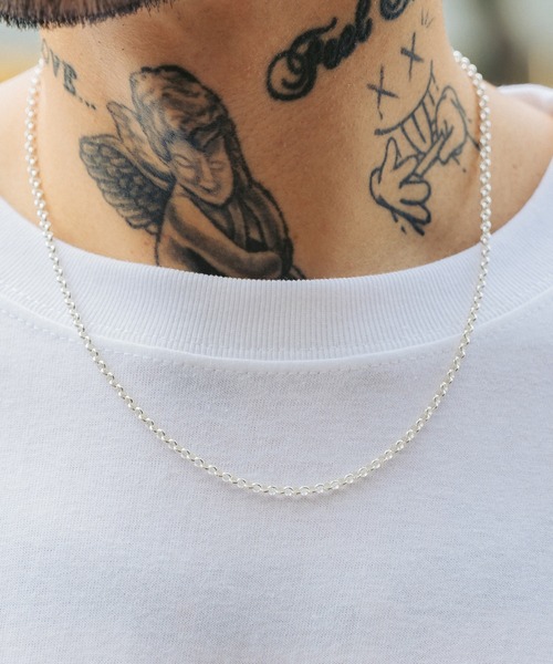 Subciety（サブサエティ）の「SILVER CHAIN NECKLACE-SHORT-（ネックレス・メンズ・ゴールド/シルバー・FREE）」の8枚目の写真