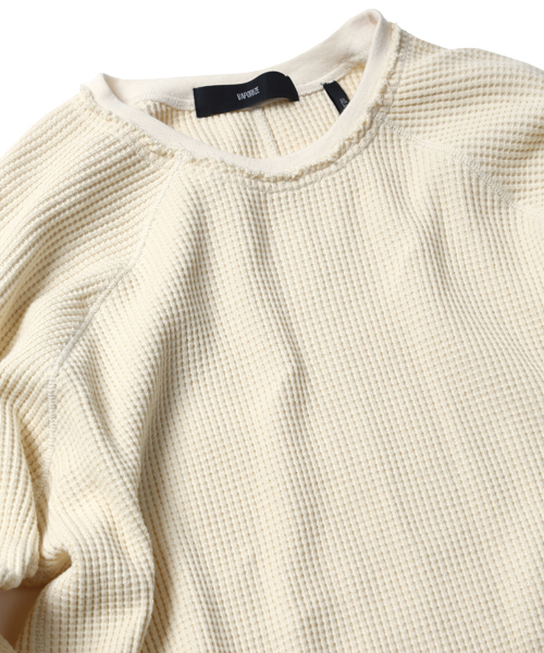 VAPORIZE（ヴェイパライズ）の「◆VAPORIZE / サーマル ロングTee（Tシャツ/カットソー・メンズ・ホワイト/アイボリー/グレー・MEDIUM/LARGE/SMALL）」の4枚目の写真