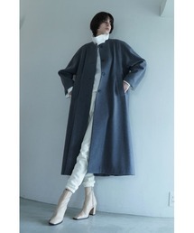 CLANE | CLANE/クラネ/NO COLLAR FLARE COAT (ノーカラーコート)