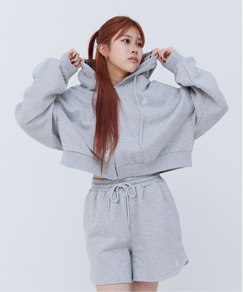 17HR（セブンティーンアワーズ）の「ショートジップパーカー（パーカー・レディース・ブラック/グレー・FREE）」の9枚目の写真