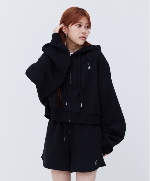 17HR（セブンティーンアワーズ）の「ショートジップパーカー（パーカー・レディース・ブラック/グレー・FREE）」の6枚目の写真