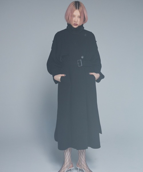 JOSE MOON（ジョゼムーン）の「WOOL COMFORTABLE TRENCH COAT/ウールコンフォータブルトレンチコート（トレンチコート・レディース・ブラック/ベージュ/モカ/ブラウン系その他/ライトグレー・FREE）」の8枚目の写真