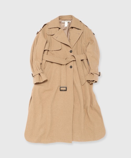 JOSE MOON（ジョゼムーン）の「WOOL COMFORTABLE TRENCH COAT/ウールコンフォータブルトレンチコート（トレンチコート・レディース・ブラック/ベージュ/モカ/ブラウン系その他/ライトグレー・FREE）」の22枚目の写真