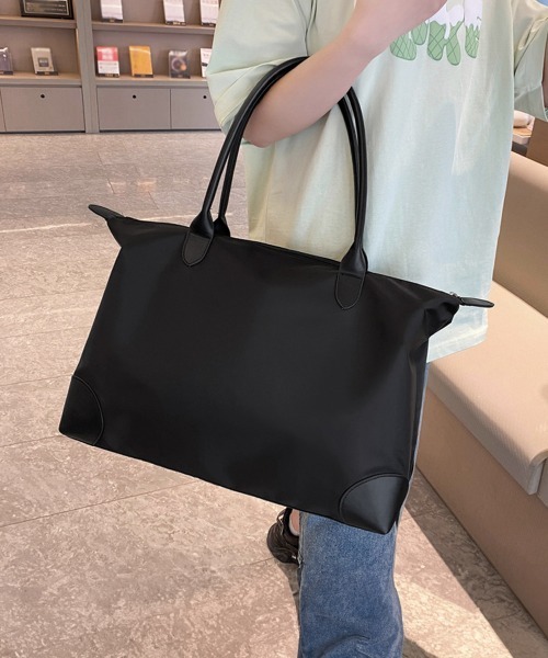 Miniministore（ミニミニストア）の「ボストンバッグ 大容量 男女兼用 軽量鞄（トートバッグ・レディース・グリーン/ベージュ/ピンク/ブラック・フリー）」の9枚目の写真
