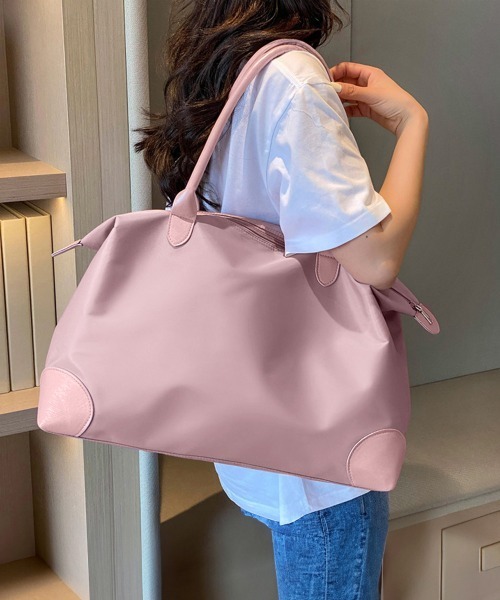 Miniministore（ミニミニストア）の「ボストンバッグ 大容量 男女兼用 軽量鞄（トートバッグ・レディース・グリーン/ベージュ/ピンク/ブラック・フリー）」の11枚目の写真